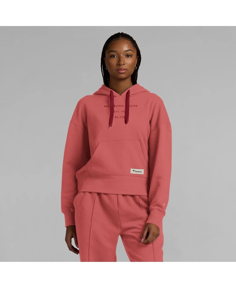 Fanatics Women's Red Philadelphia Phillies Elements Future Ground Subtle Tonal Pullover Hoodie
