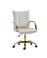 Modern Home Office Desk Chair with Golden Legs