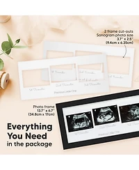 KeaBabies Trio Baby Sonogram Picture Frame, Ultrasound Frames for Nursery, Mom to Be Gifts