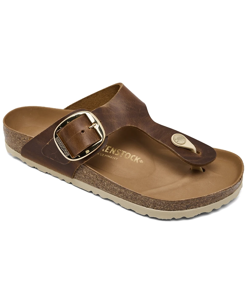 Birkenstock Women's Gizeh Big Buckle Oiled Leather Sandals from Finish Line