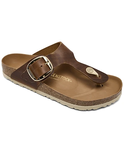Birkenstock Women's Gizeh Big Buckle Oiled Leather Sandals from Finish Line