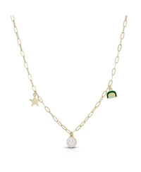 Lucky Feather Enamel Treasure Necklace