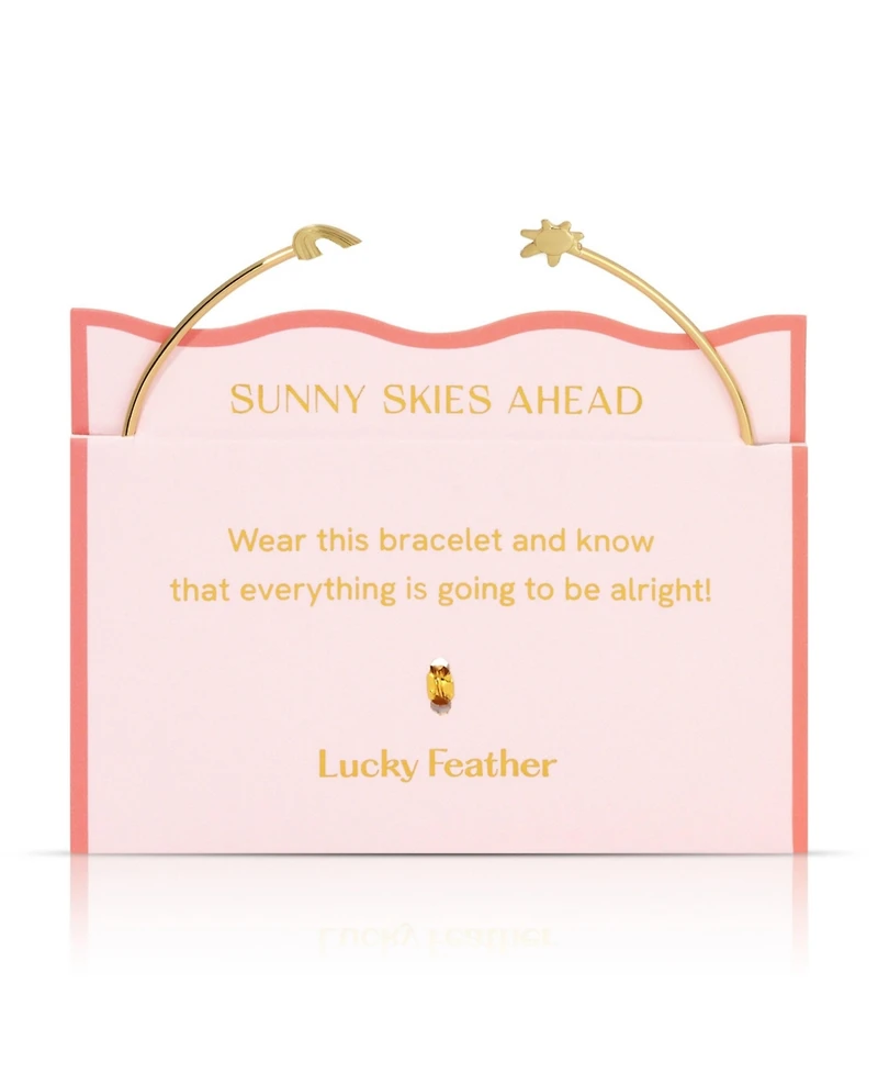 Lucky Feather Connection Cuff - Sun and Rainbow