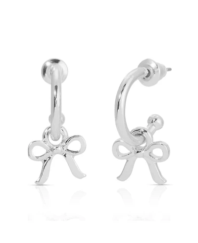 Lucky Feather Beautiful Bows - Bow Charm Hoops