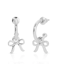 Lucky Feather Beautiful Bows - Bow Charm Hoops