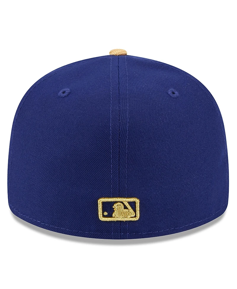 New Era Men's Royal Los Angeles Dodgers 2025 Gold Collection Low Profile 59FIFTY Fitted Hat