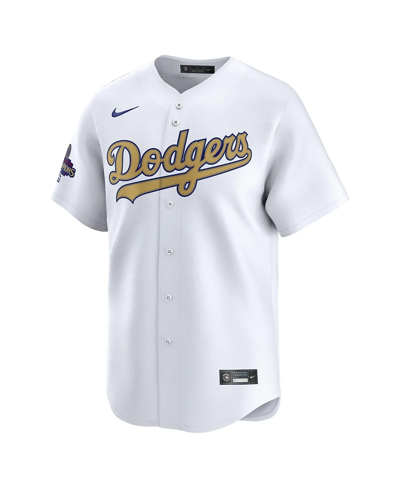 Nike Men's White Los Angeles Dodgers 2025 Gold Collection Limited Jersey