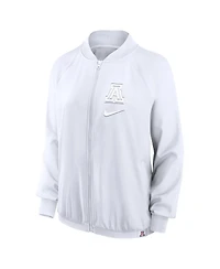 Nike Women's White Arizona Wildcats Raglan Full-Zip Bomber Jacket