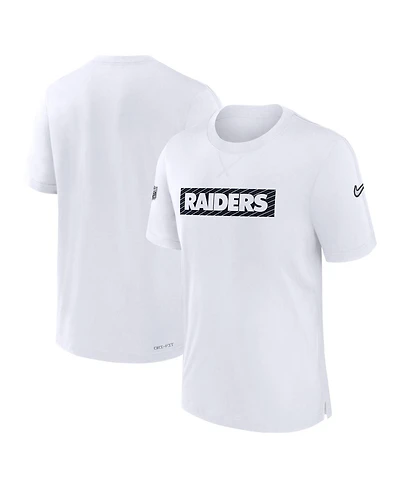 Nike Men's White Las Vegas Raiders Sideline Player Performance T-Shirt