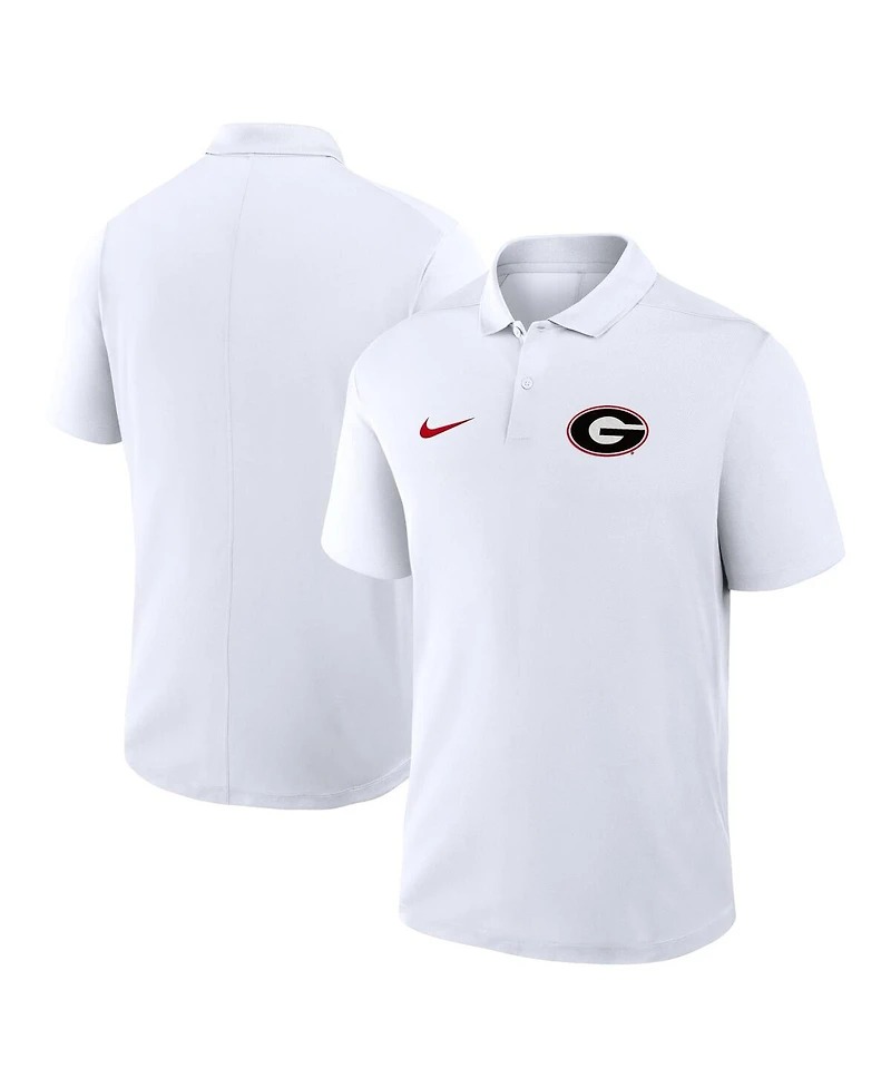 Nike Men's White Georgia Bulldogs Primetime Victory Primary Logo Performance Polo Shirt