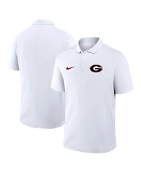 Nike Men's White Georgia Bulldogs Primetime Victory Primary Logo Performance Polo Shirt