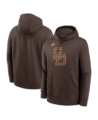 Nike Men's Brown San Diego Padres Cooperstown Collection Logo Club Pullover Hoodie