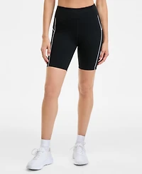 Id Ideology Women's Compression Piping Bike Shorts, Exclusively at Macy's