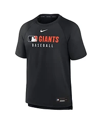 Nike Men's Black San Francisco Giants Authentic Collection Pregame Raglan Performance T-Shirt