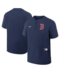 Nike Men's Navy Boston Red Sox Authentic Collection Raglan Short Sleeve Windshirt