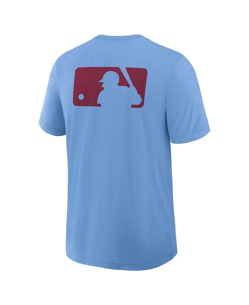 Nike Men's Light Blue Philadelphia Phillies Authentic Collection Early Work Tri-Blend Performance T-Shirt