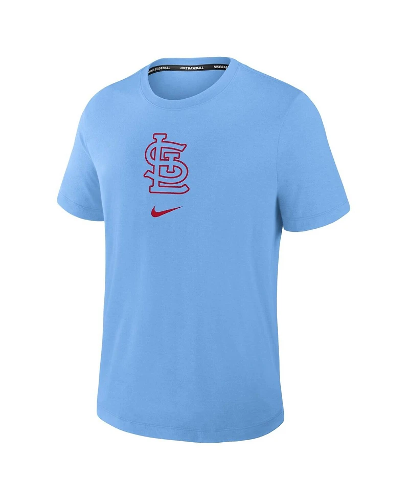 Nike Men's Light Blue St. Louis Cardinals Authentic Collection Early Work Tri-Blend Performance T-Shirt