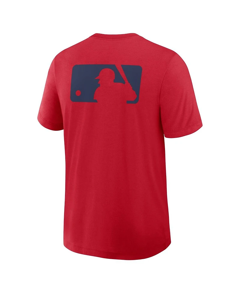 Nike Men's Red Boston Sox Authentic Collection Early Work Tri-Blend Performance T-Shirt