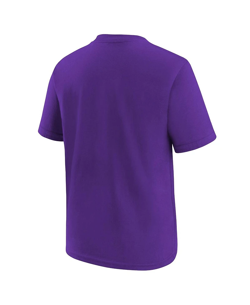 Jordan Big Boys and Girls Purple Los Angeles Lakers Essential Cities T-Shirt