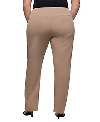 24seven Comfort Apparel Plus Comfortable Stretch High Waist Pants