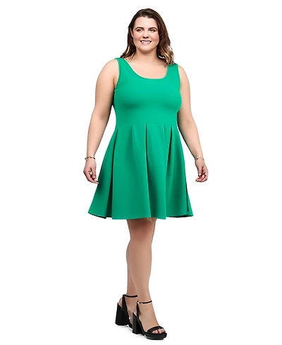 24seven Comfort Apparel Plus Sleeveless Dress with Pockets