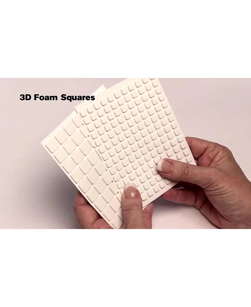3D Foam Squares: 2mm Black Mix