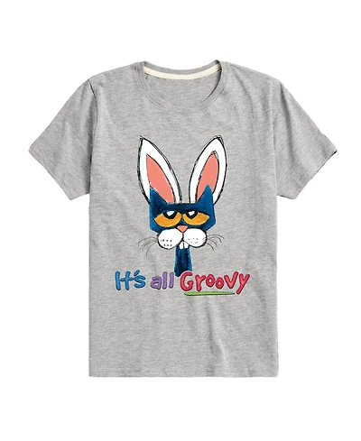 Pete The Cat Toddler and Big Boys Easter It's All Groovy Graphic T-Shirt
