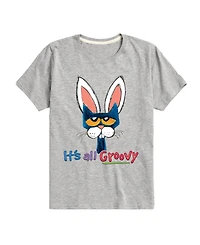 Pete The Cat Toddler and Big Boys Easter It's All Groovy Graphic T-Shirt