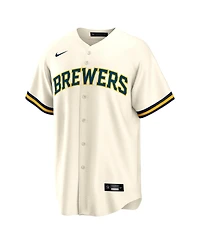 Nike Men's Cream Milwaukee Brewers Home 2025 Jackie Robinson Day Replica Jersey