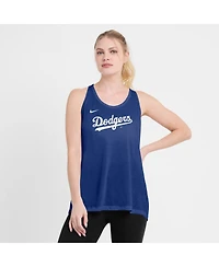 Nike Women's Royal Los Angeles Dodgers Crisscross Performance Tank Top