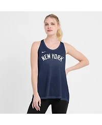 Nike Women's Navy New York Yankees Crisscross Performance Tank Top