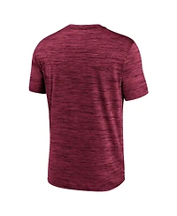 Nike Men's Crimson Alabama Tide Velocity Baseball Wordmark Stack Performance T-Shirt