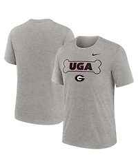 Nike Men's Heather Gray Georgia Bulldogs Campus Local Tri-Blend T-Shirt