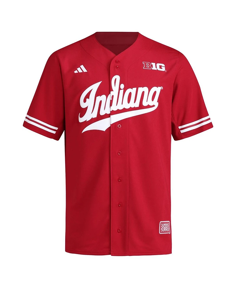 Adidas Men's Crimson Indiana Hoosiers Replica Baseball Jersey