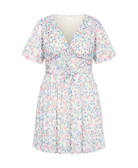 City Chic Plus Cara Print Dress