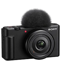 Sony Zv-1F Vlogging Camera, Black Bundle with ACCVC1 Vlogger Accessory Kit, Corel Pc Software Kit, Shoulder Bag, Cleaning Kit