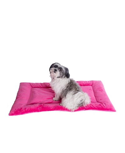 Armarkat M01CZH-m Medium Pet Bed Mat , Dog Crate Soft Pad With Poly Fill Cushion, Vibrant PInk