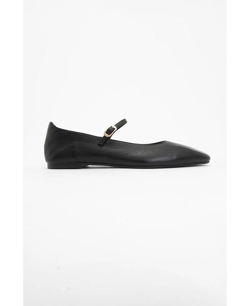Lara Leather Mary Jane Flats