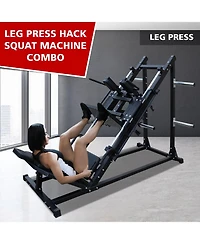 Streamdale Professional Leg Press and Hack Squat Machine for Home Gym with Weight Storage