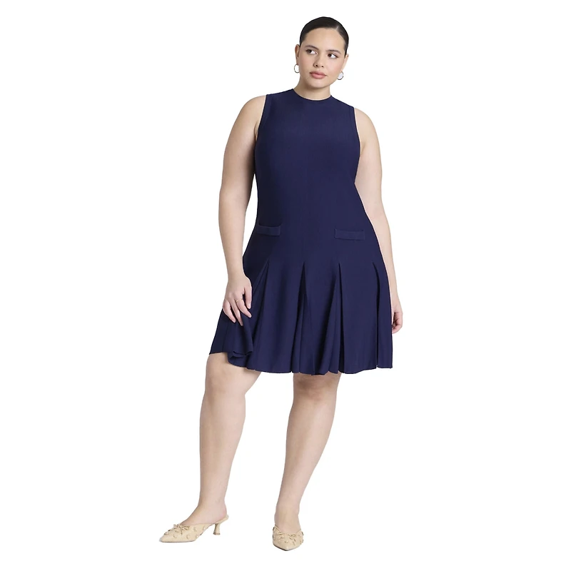 Eloquii Women's Plus Sweater Tennis Dress