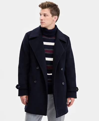 Tommy Hilfiger Men's Classic-Fit Double Breasted Overcoat