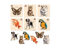 Quokka 6XSET Realistic Wooden Montessori Puzzles for Toddlers Ages 1-3