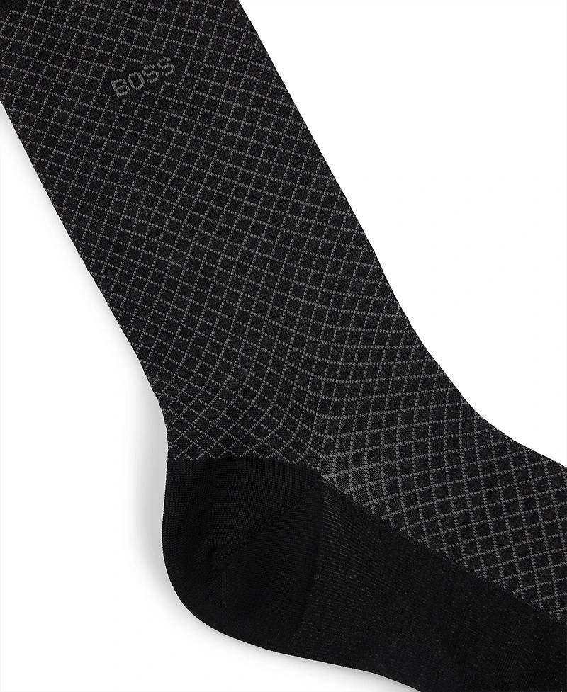 Boss by Hugo Men's Regular-Length Patterned Socks