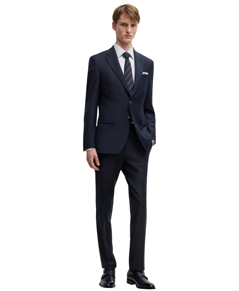 Boss by Hugo Men's Virgin Wool Slim-Fit Trousers