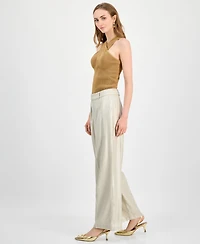 I.n.c. International Concepts Women's Metallic Linen Pants, Macy's Exclusive