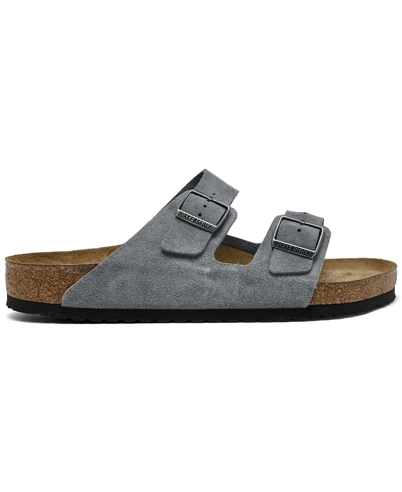 Birkenstock Men's Arizona Suede Leather Soft Footbed Casual Sandals from Finish Line