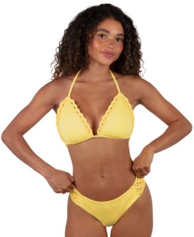 Hurley Juniors Macrame Bikini Top Hipster Bottoms