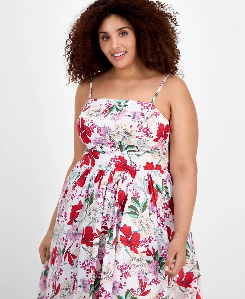 On 34th Plus Delicate Garden Maxi Dress, Exclusively at Macy's