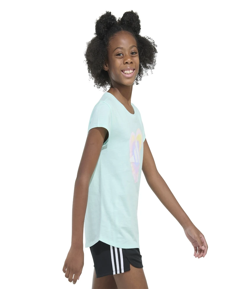 adidas Big Girls Short Sleeve Cap Sleeve T-Shirt