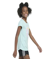 adidas Big Girls Short Sleeve Cap Sleeve T-Shirt